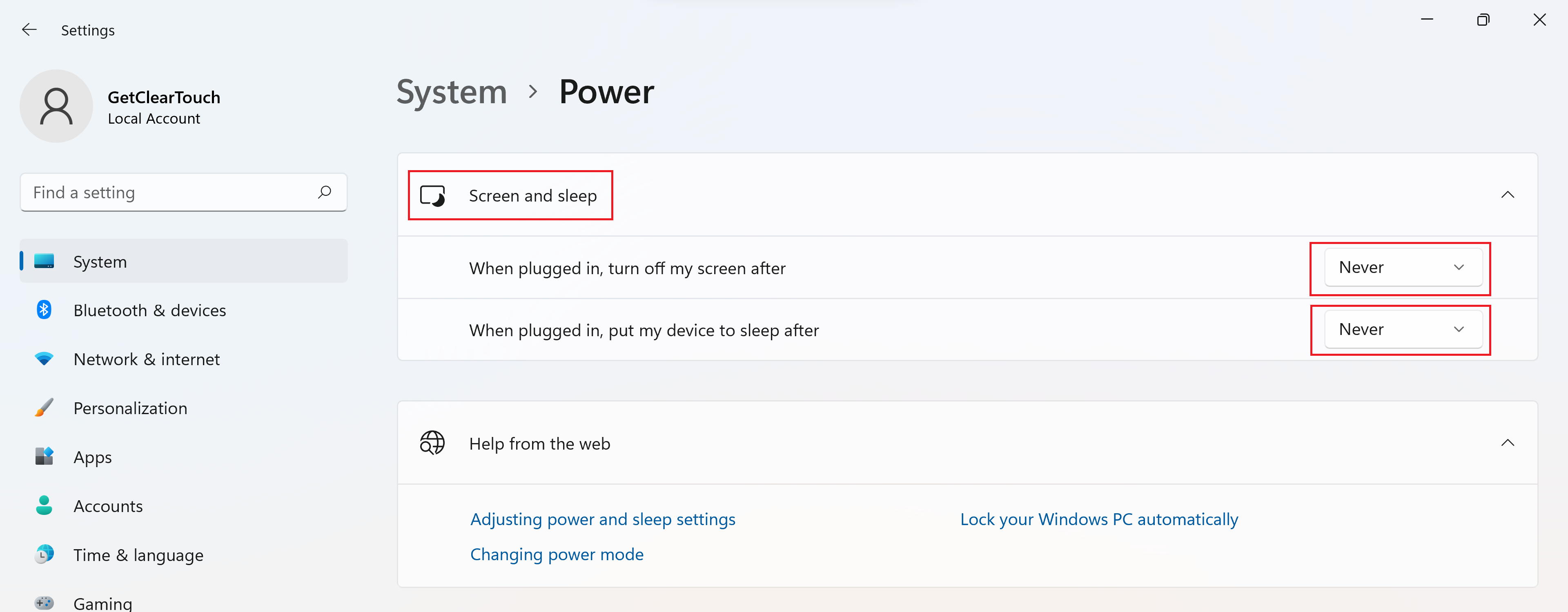 Correct Windows 11 Power Settings for Your Clear Touch Interactive Panel