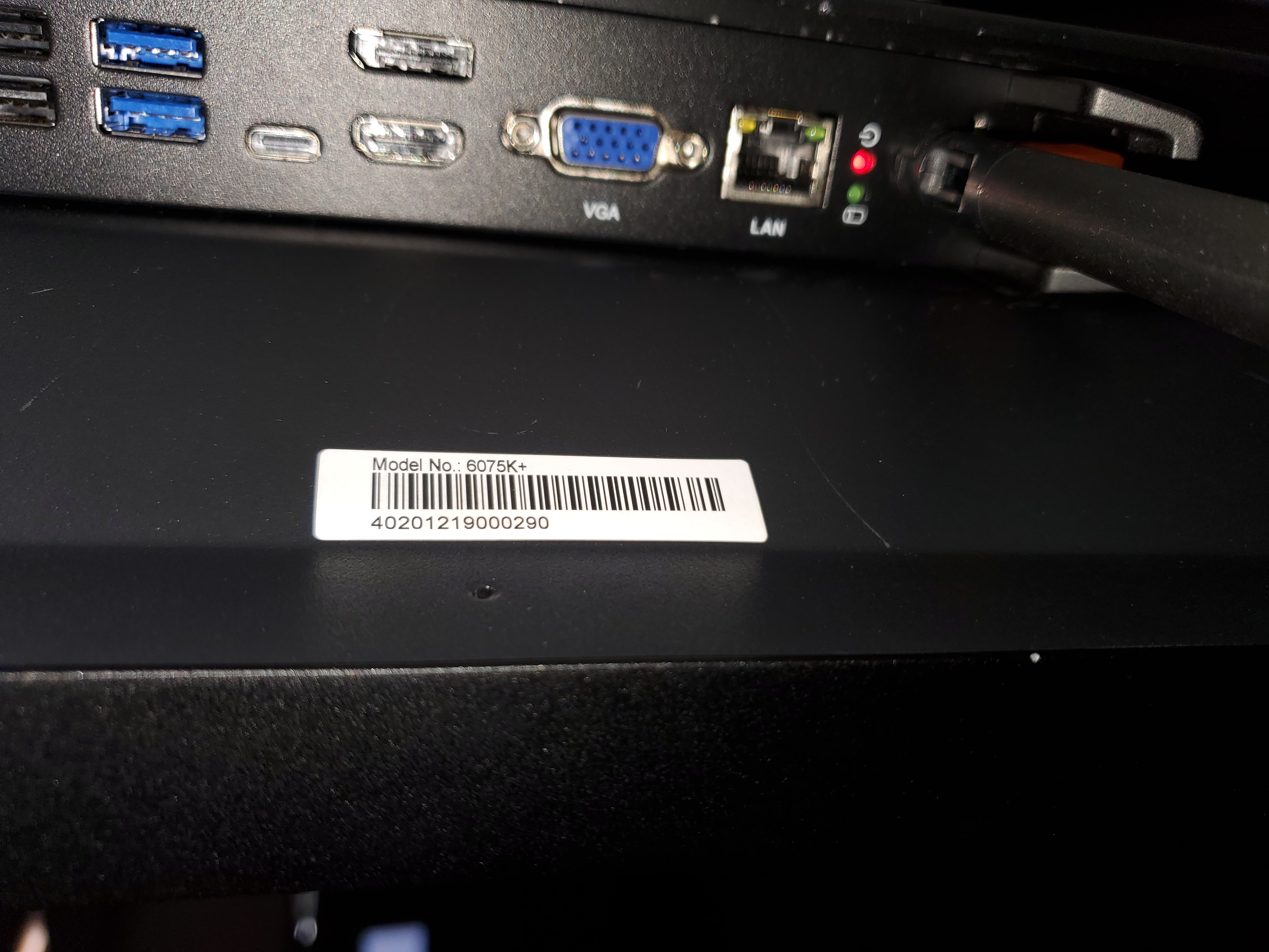 Where to find serial number of the monitor? - LED Monitor